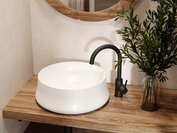 Nero Mixer Taps DOLCE KITCHEN MIXER GOOSENECK MATTE BLACK (NR250807MB)