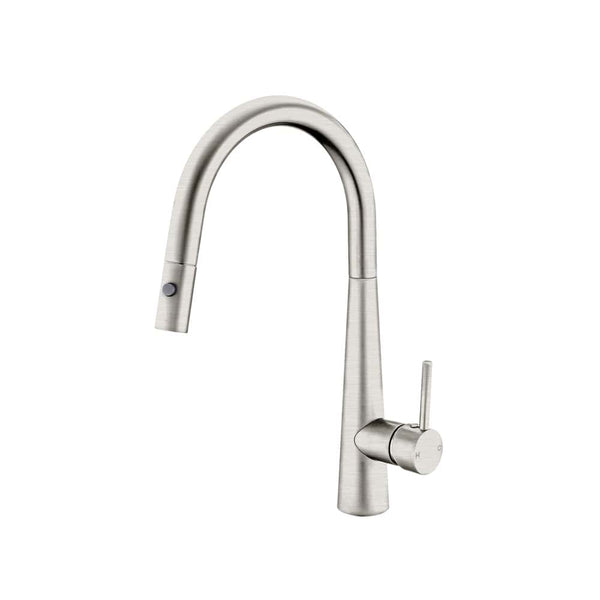 Nero Mixer Taps DOLCE PULL OUT SINK MIXER WITH VEGIE SPRAY FUNCTION BRUSHED NICKEL (NR581009cBN)
