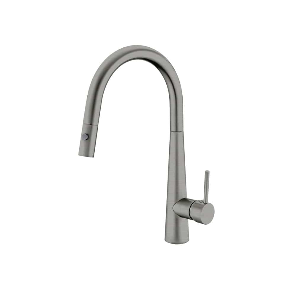Nero Mixer Taps DOLCE PULL OUT SINK MIXER WITH VEGIE SPRAY FUNCTION GUN METAL (NR581009cGM)
