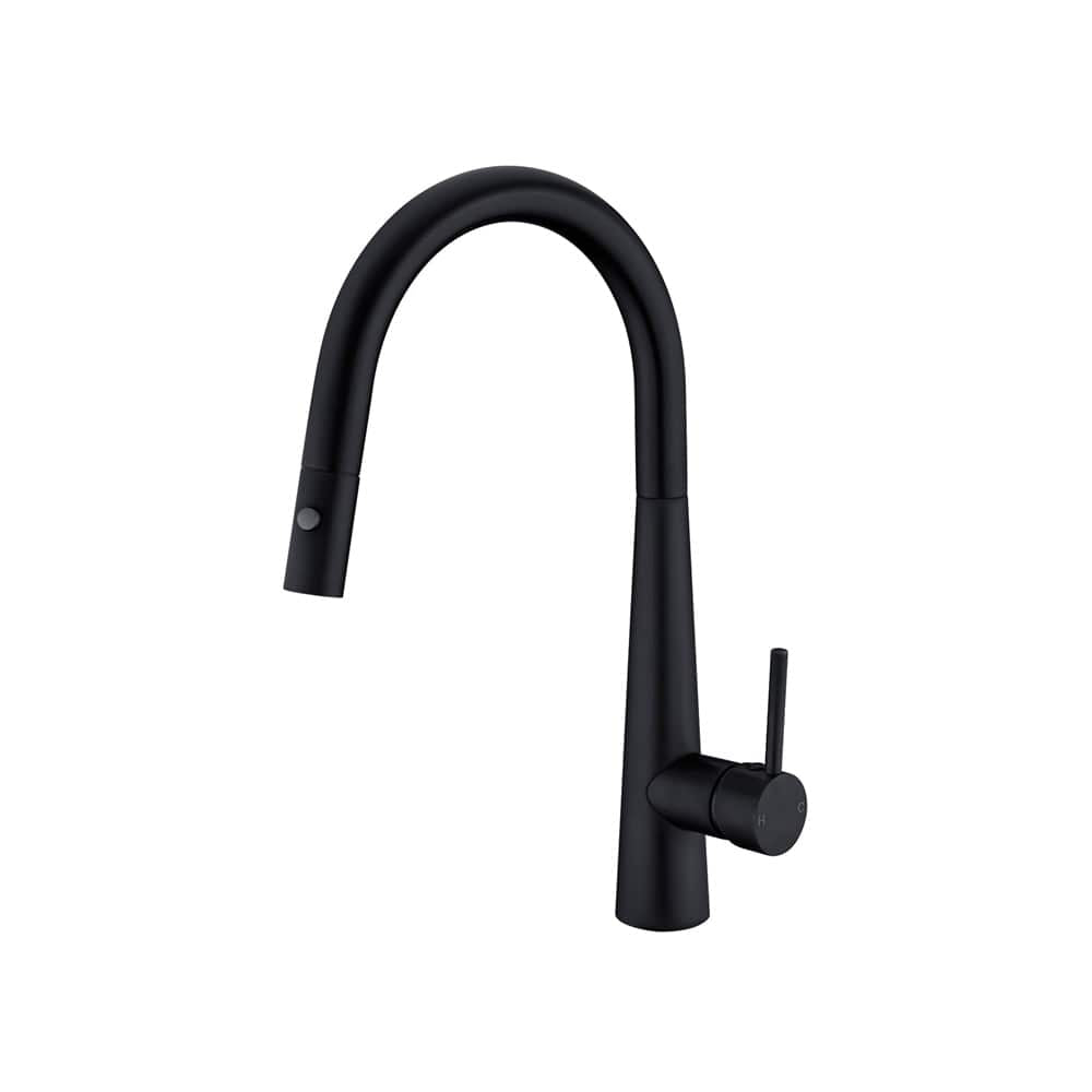 Nero Mixer Taps DOLCE PULL OUT SINK MIXER WITH VEGIE SPRAY FUNCTION MATTE BLACK (NR581009cMB)