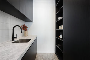 Nero Mixer Taps DOLCE PULL OUT SINK MIXER WITH VEGIE SPRAY FUNCTION MATTE BLACK (NR581009cMB)
