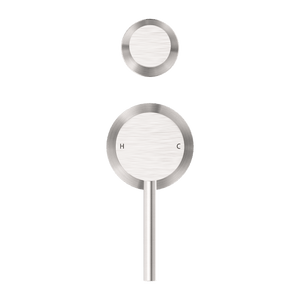 Nero Mixer Taps DOLCE SHOWER MIXER WITH DIVERTOR SEPARATE BACK PLATE BRUSHED NICKEL (NR250811EBN)