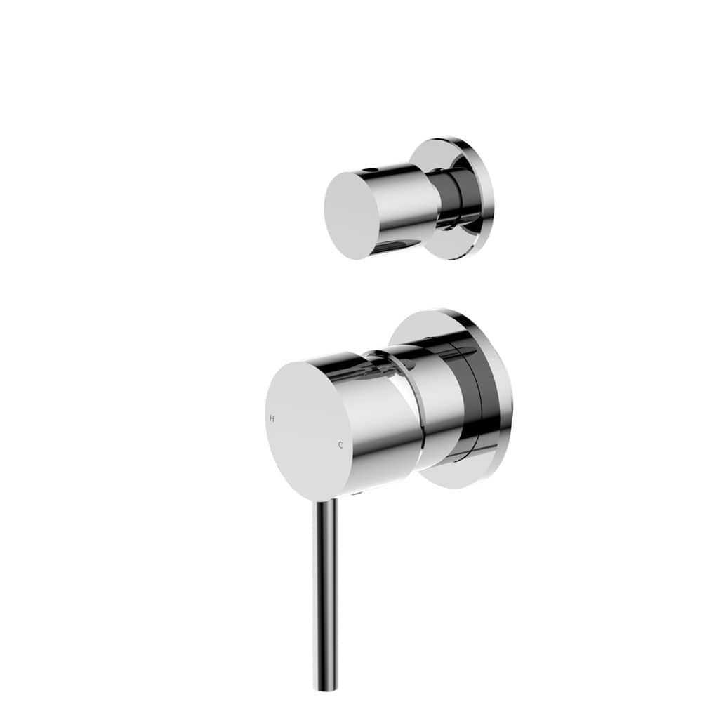 Nero Mixer Taps DOLCE SHOWER MIXER WITH DIVERTOR SEPARATE BACK PLATE CHROME (NR250811ECH)