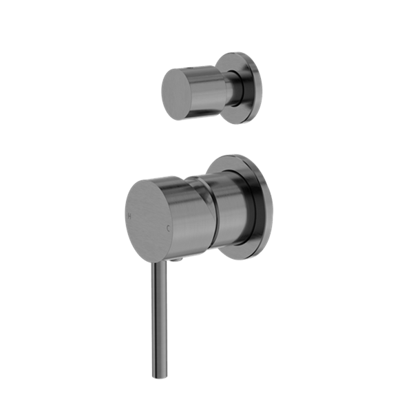 Nero Mixer Taps DOLCE SHOWER MIXER WITH DIVERTOR SEPARATE BACK PLATE GUN METAL (NR250811EGM)