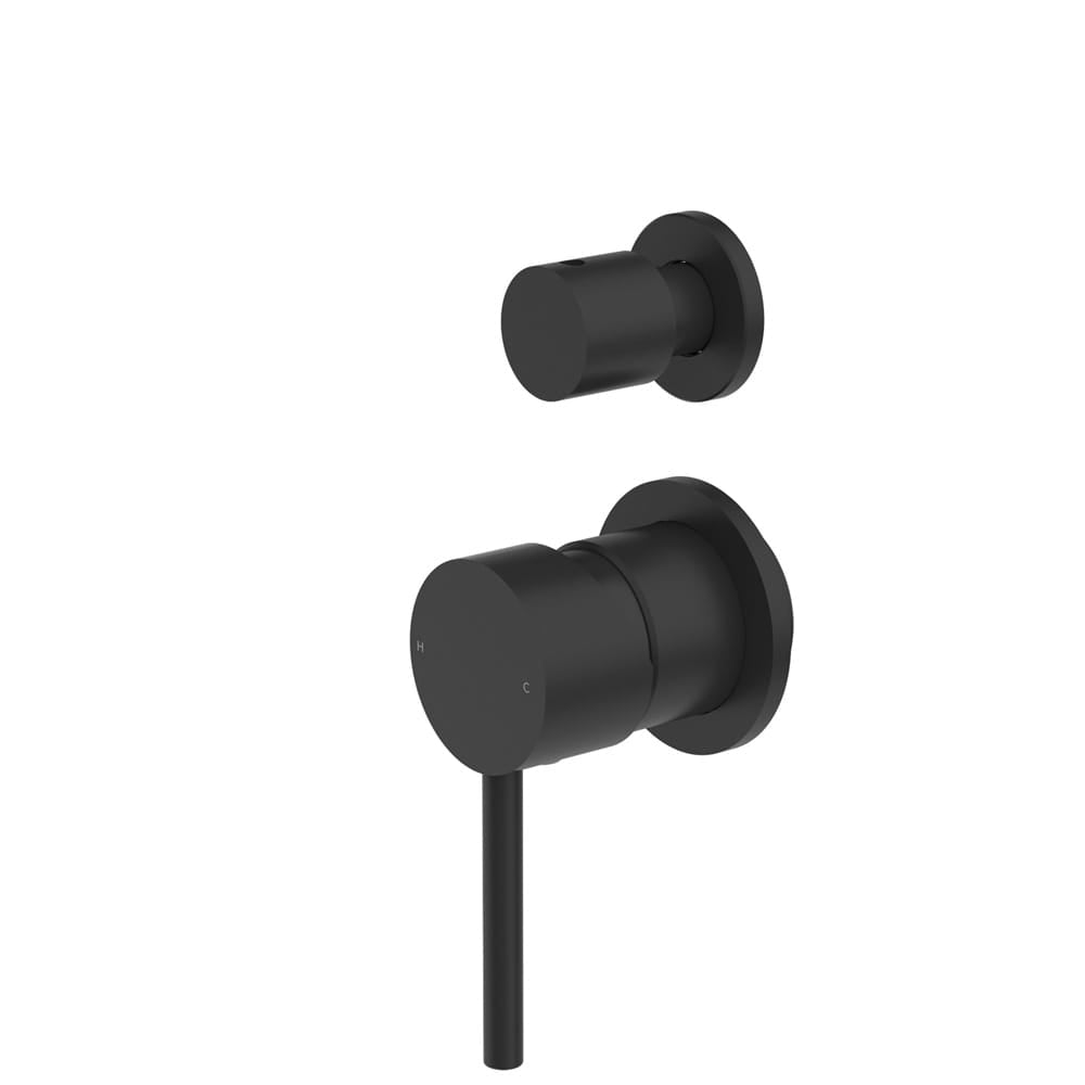 Nero Mixer Taps DOLCE SHOWER MIXER WITH DIVERTOR SEPARATE BACK PLATE MATTE BLACK (NR250811EMB)