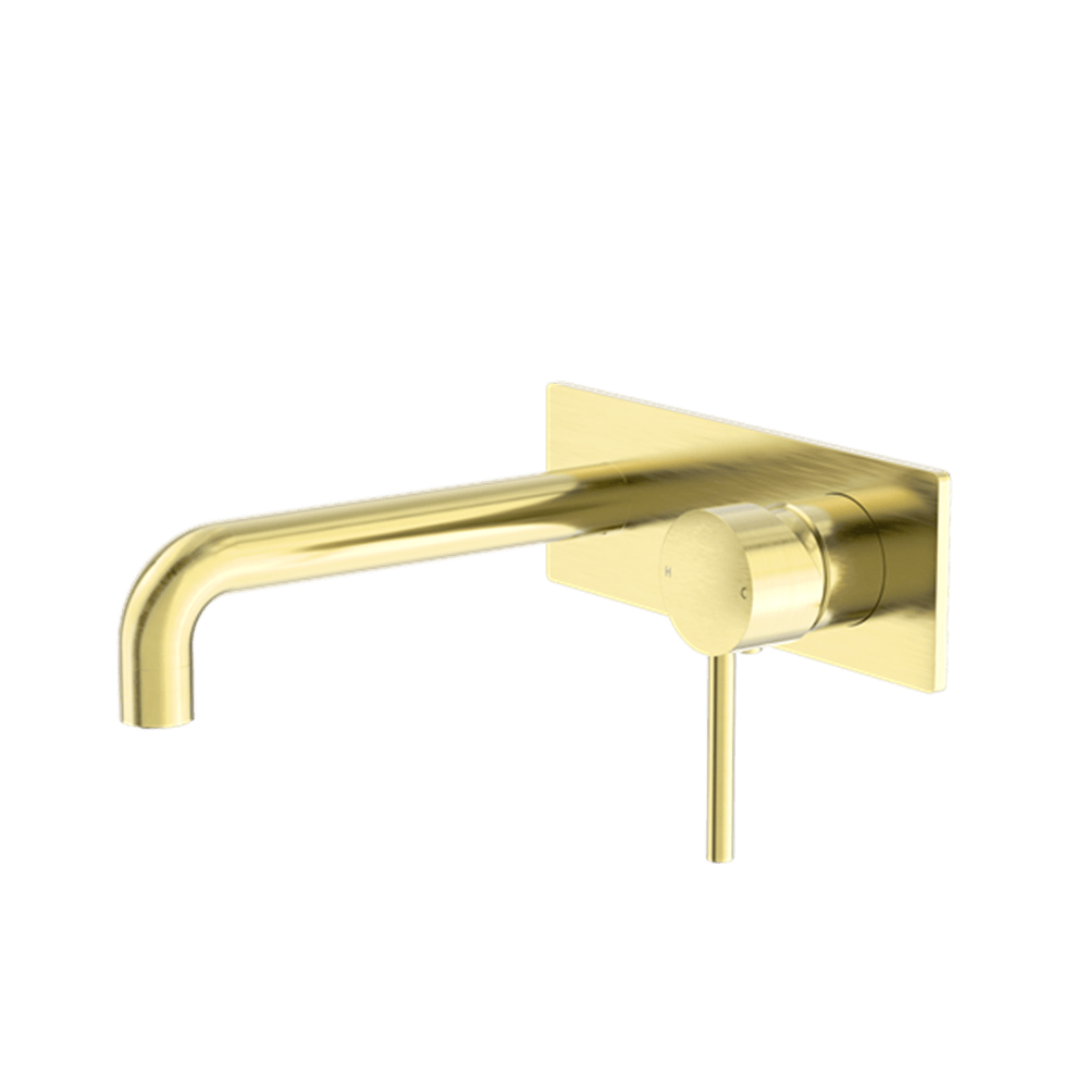 Nero Mixer Taps DOLCE WALL BASIN/BATH MIXER BRUSHED GOLD (NR250810BBG)