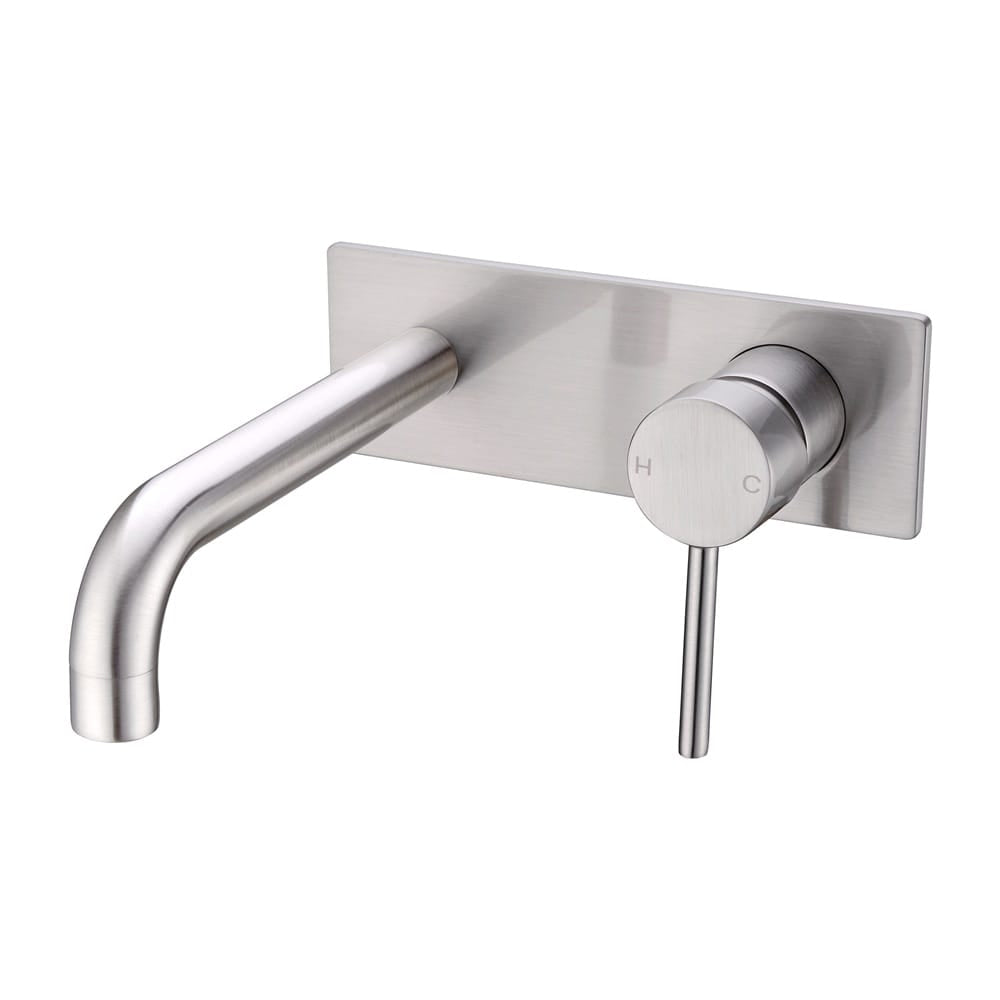 Nero Mixer Taps DOLCE WALL BASIN/BATH MIXER BRUSHED NICKEL (NR250810BBN)