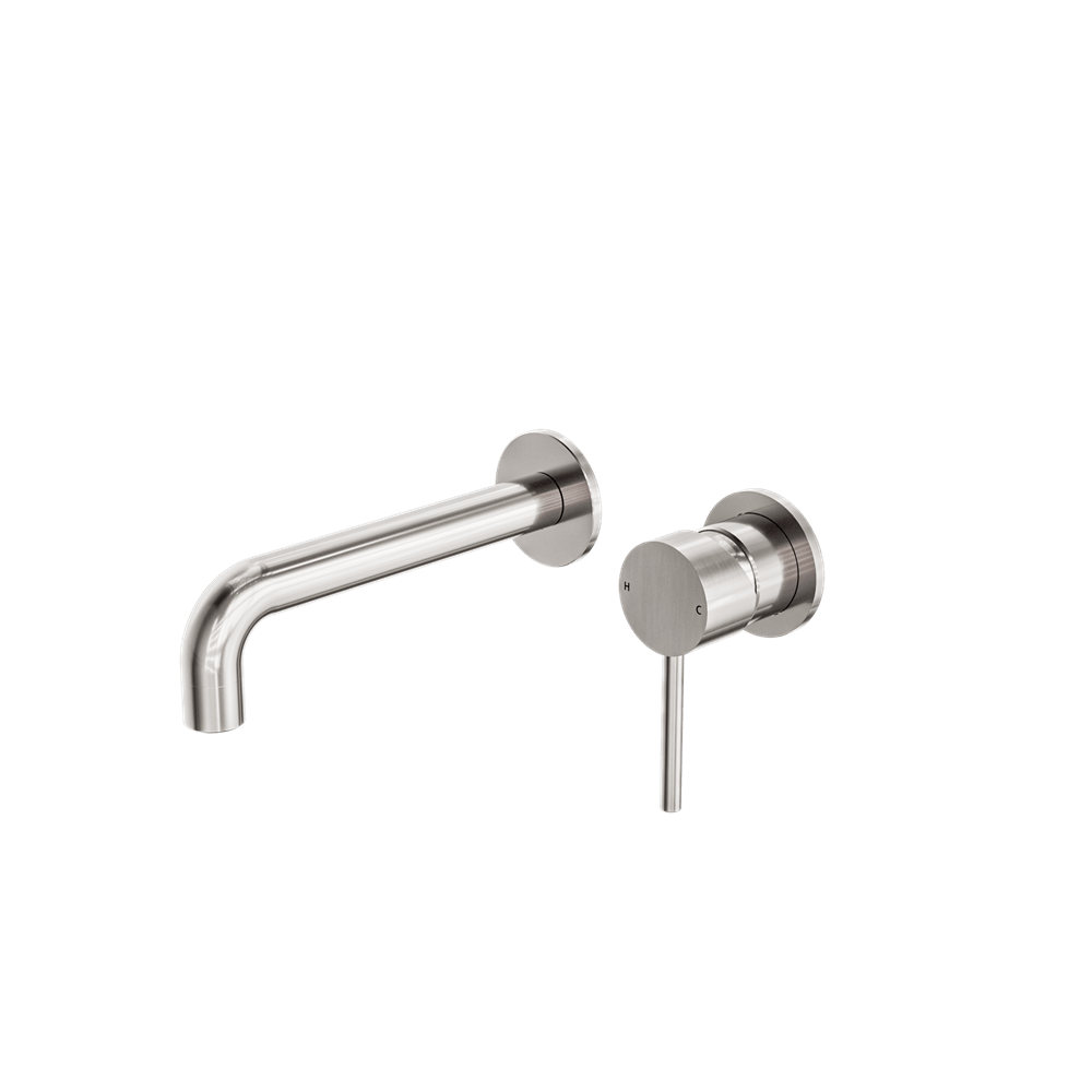 Nero Mixer Taps Dolce Wall Basin/Bath Mixer Separate Back Plate Brushed Nickel (NR250810cBN)