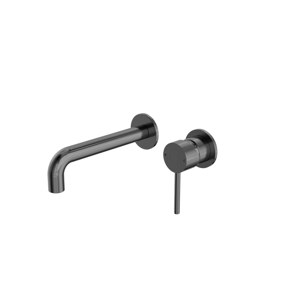 Nero Mixer Taps Dolce Wall Basin/Bath Mixer Separate Back Plate Gun Metal (NR250810cGM)
