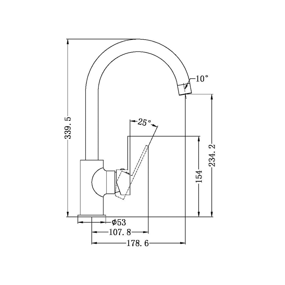 ECCO KITCHEN MIXER CHROME (NR301306CH)