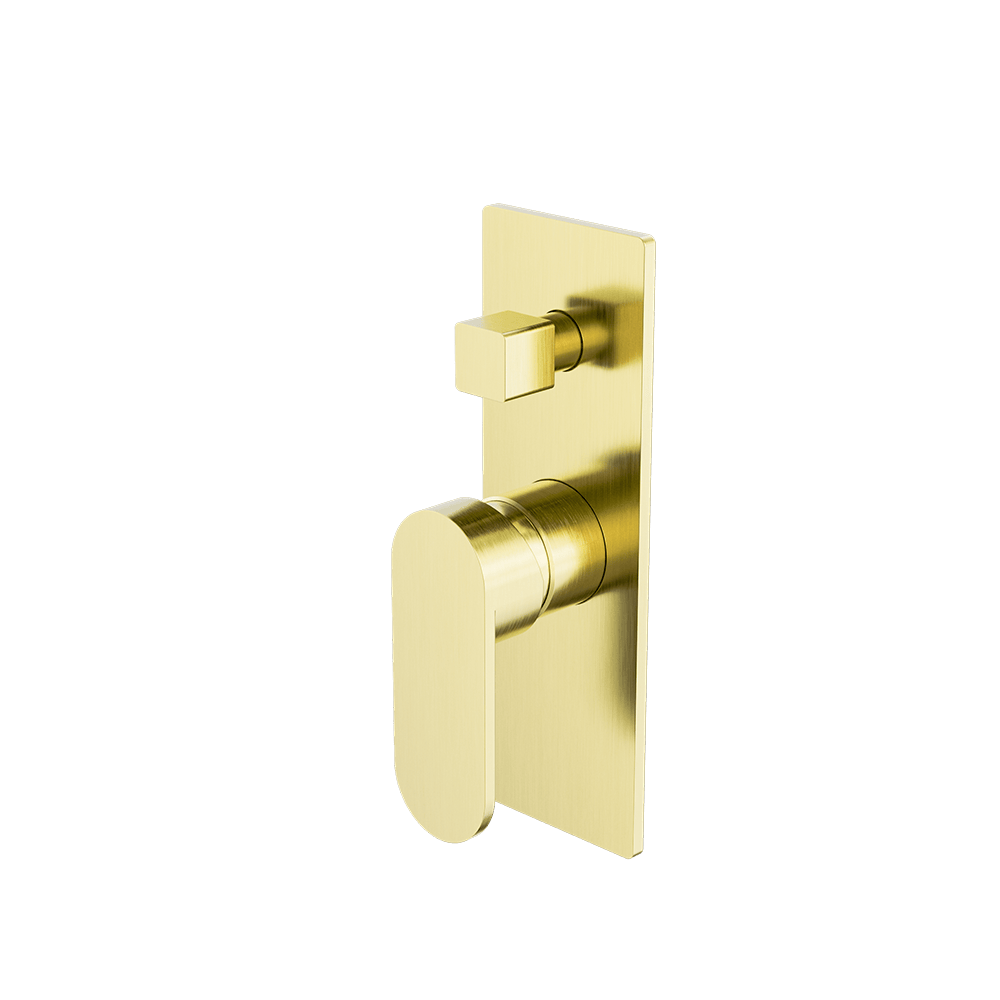 Nero Mixer Taps ECCO SHOWER MIXER WITH DIVERTOR Brushed Gold (NR301311ABG)