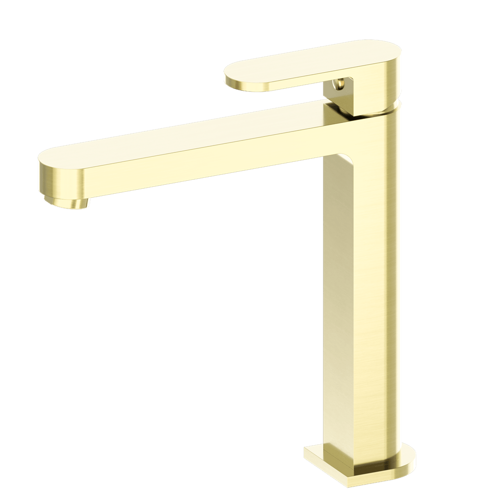 Nero Mixer Taps ECCO TALL BASIN MIXER BRUSHED GOLD (NR301301aBG)