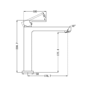 Nero Mixer Taps ECCO TALL BASIN MIXER MATTE BLACK (NR301301aMB)