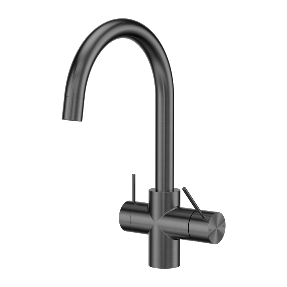 Nero Mixer Taps Mecca 3 Way Filtered Mixer Tap Gun Metal (NR221907eGM)