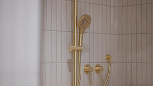 Nero Mixer Taps MECCA CARE SHOWER MIXER BRUSHED GOLD (NR221911XBG)