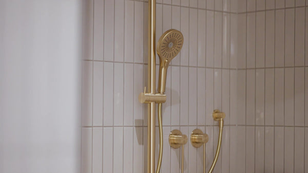 Nero Mixer Taps MECCA CARE SHOWER MIXER BRUSHED GOLD (NR221911XBG)