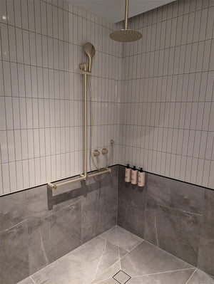 Nero Mixer Taps MECCA CARE SHOWER MIXER BRUSHED GOLD (NR221911XBG)