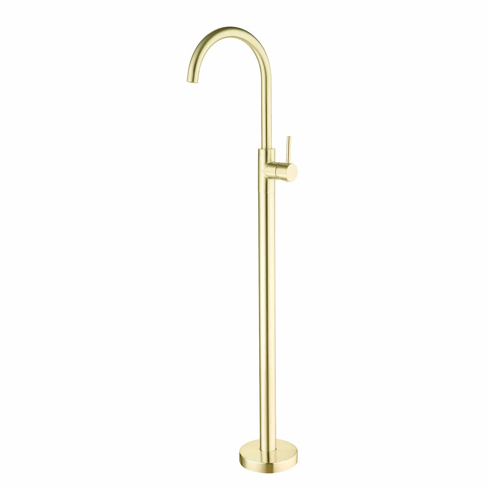 Nero Mixer Taps MECCA FREESTANDING BATH MIXER BRUSHED GOLD (NR210903a01BG)