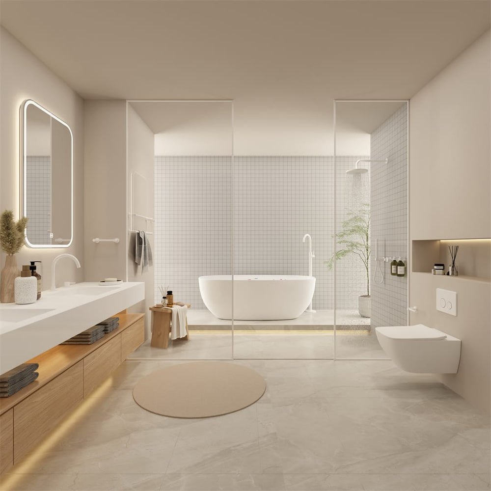 MECCA FREESTANDING BATH MIXER MATTE WHITE (NR210903a01MW)