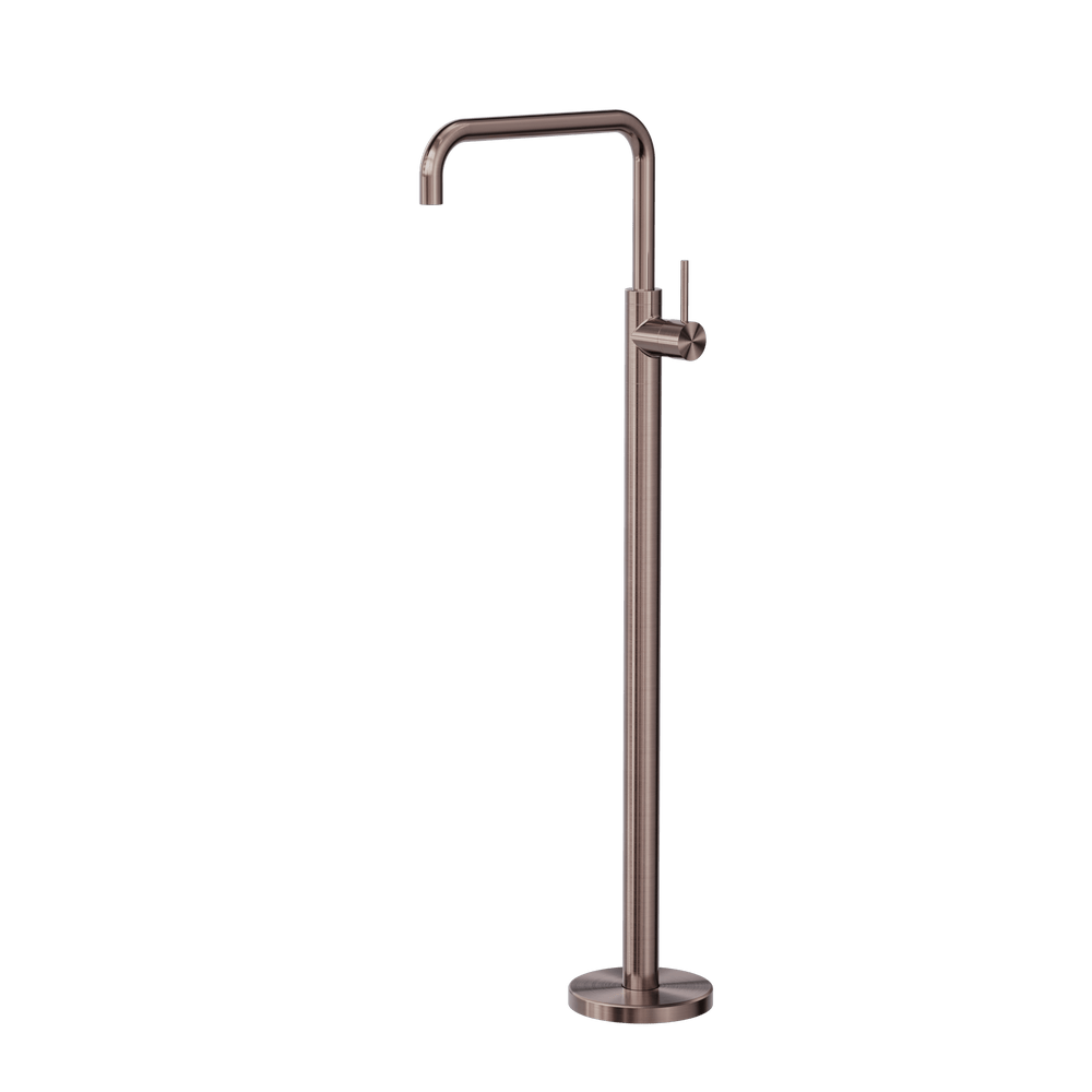 Nero Mixer Taps MECCA FREESTANDING BATH MIXER SQUARE SHAPE BRUSHED BRONZE (NR221903bBZ)