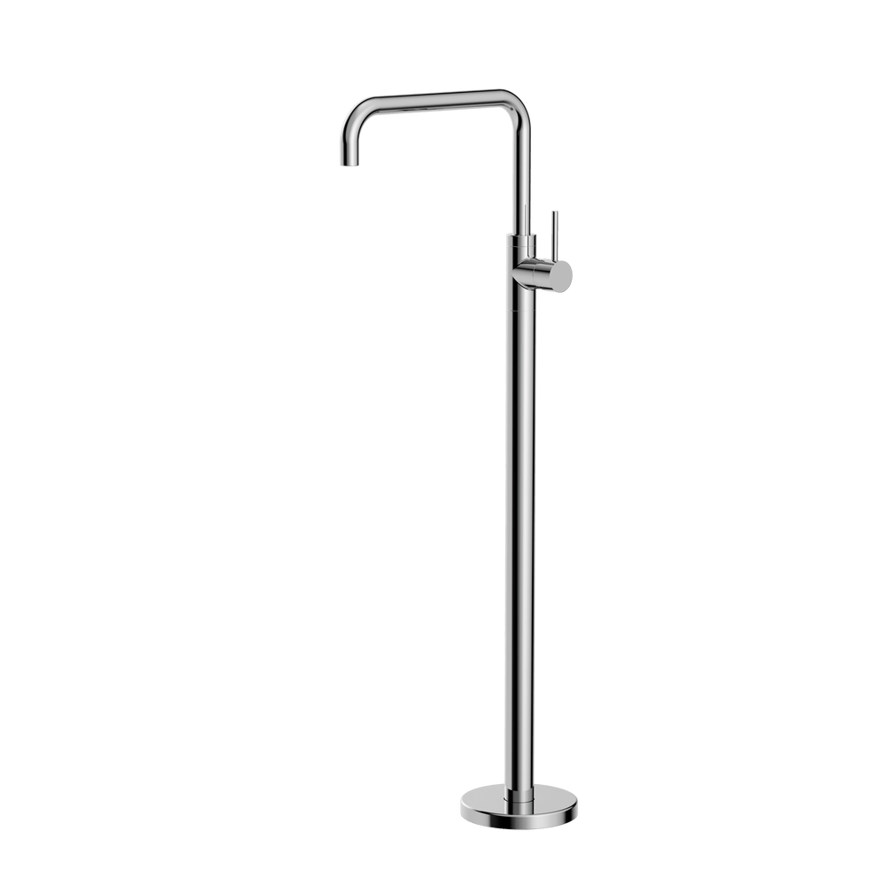 Nero Mixer Taps MECCA FREESTANDING BATH MIXER SQUARE SHAPE CHROME (NR221903bCH)
