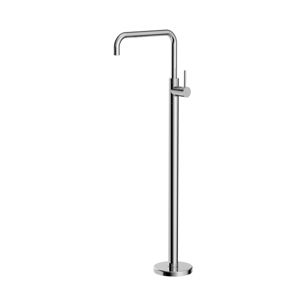Nero Mixer Taps MECCA FREESTANDING BATH MIXER SQUARE SHAPE CHROME (NR221903bCH)