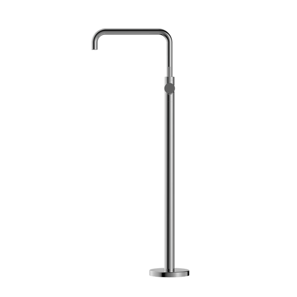 Nero Mixer Taps MECCA FREESTANDING BATH MIXER SQUARE SHAPE CHROME (NR221903bCH)