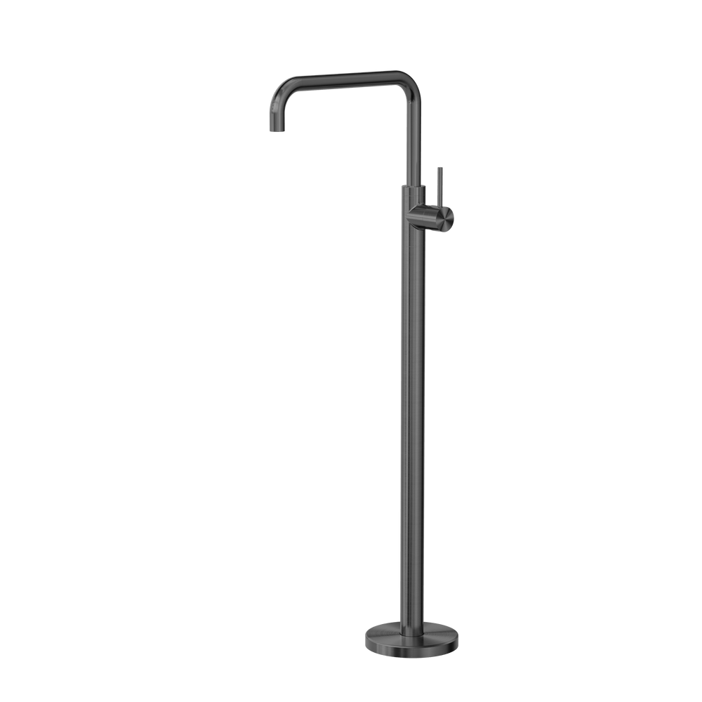 Nero Mixer Taps MECCA FREESTANDING BATH MIXER SQUARE SHAPE GUN METAL (NR221903bGM)