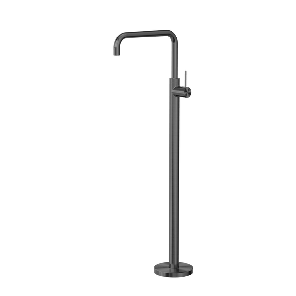 Nero Mixer Taps MECCA FREESTANDING BATH MIXER SQUARE SHAPE GUN METAL (NR221903bGM)
