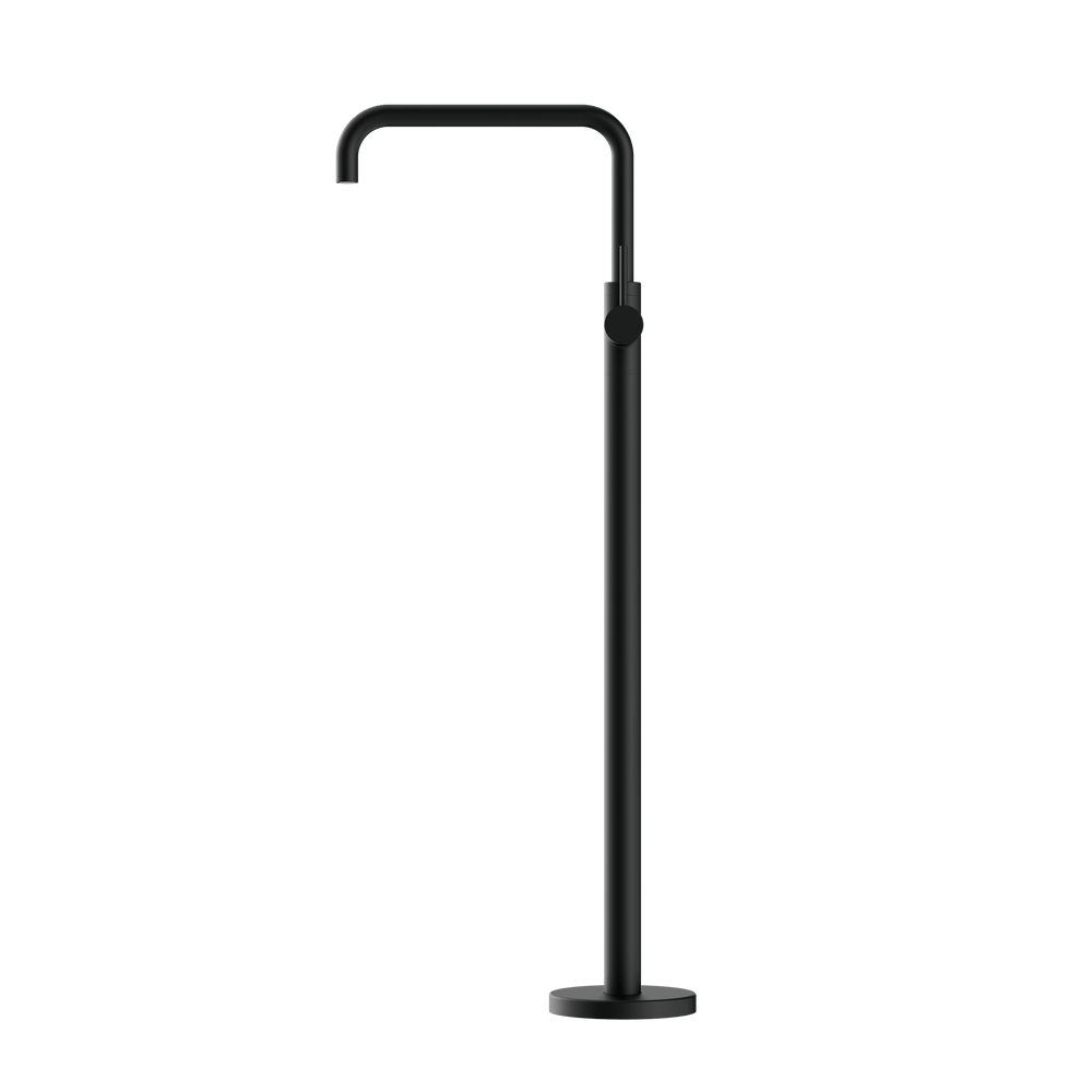 MECCA FREESTANDING BATH MIXER SQUARE SHAPE MATTE BLACK (NR221903bMB)