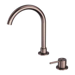 Nero Mixer Taps MECCA HOB BASIN MIXER ROUND SWIVEL SPOUT BRUSHED BRONZE (NR221901bBZ)