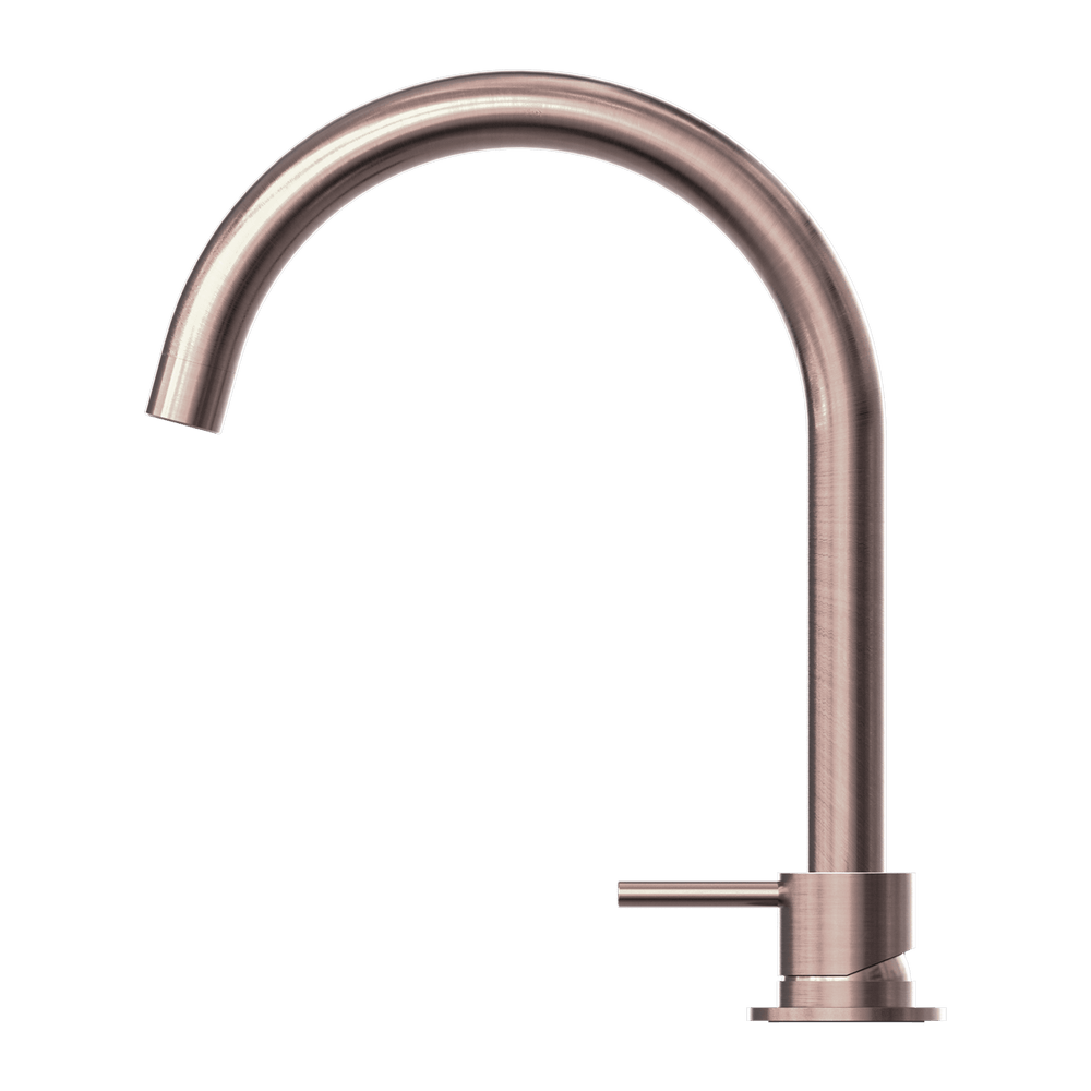 MECCA HOB BASIN MIXER ROUND SWIVEL SPOUT BRUSHED BRONZE (NR221901bBZ)