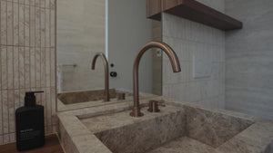 Nero Mixer Taps MECCA HOB BASIN MIXER ROUND SWIVEL SPOUT BRUSHED BRONZE (NR221901bBZ)