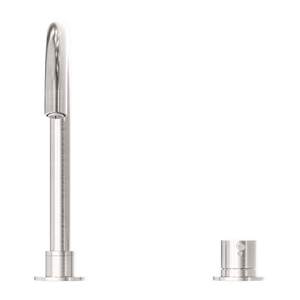 Nero Mixer Taps MECCA HOB BASIN MIXER ROUND SWIVEL SPOUT BRUSHED NICKEL (NR221901bBN)