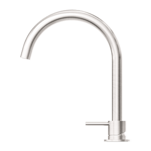 Nero Mixer Taps MECCA HOB BASIN MIXER ROUND SWIVEL SPOUT BRUSHED NICKEL (NR221901bBN)