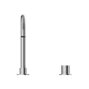 Nero Mixer Taps MECCA HOB BASIN MIXER ROUND SWIVEL SPOUT CHROME (NR221901bCH)