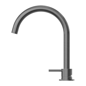 Nero Mixer Taps MECCA HOB BASIN MIXER ROUND SWIVEL SPOUT GUN METAL (NR221901bGM)