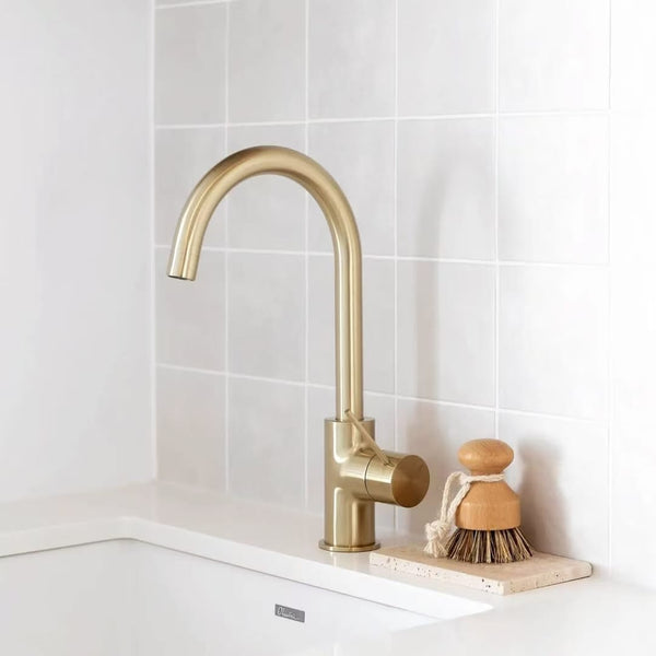 Nero Mixer Taps MECCA KITCHEN MIXER BRUSHED GOLD (NR221907BG)