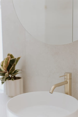 Nero Mixer Taps MECCA MID TALL BASIN MIXER BRUSHED GOLD (NR221901eBG)