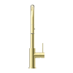 Nero Mixer Taps MECCA PULL OUT SINK MIXER WITH VEGIE SPRAY FUNCTION BRUSHED GOLD (NR221908BG)
