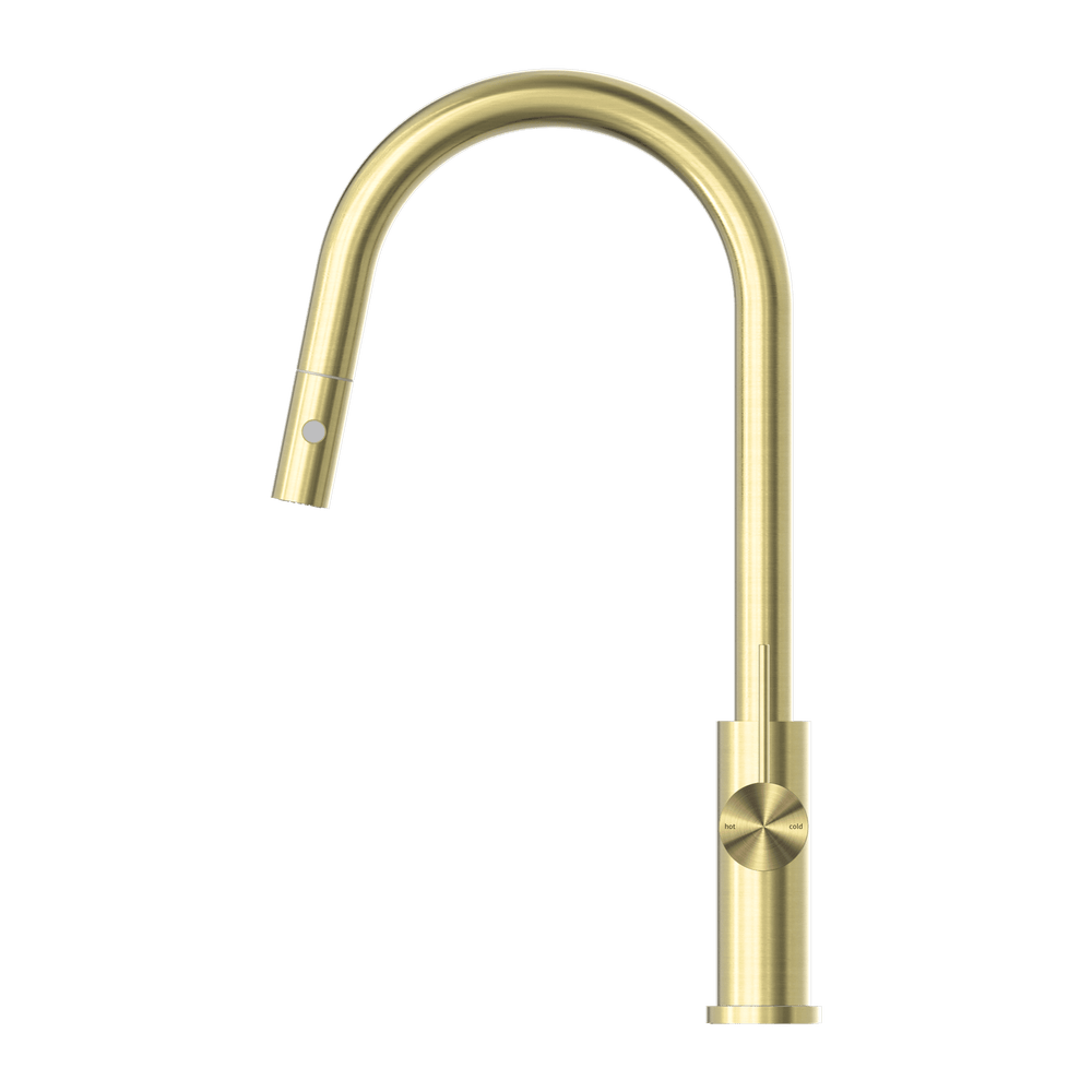 MECCA PULL OUT SINK MIXER WITH VEGIE SPRAY FUNCTION BRUSHED GOLD (NR221908BG)