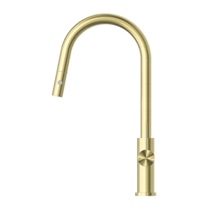 Nero Mixer Taps MECCA PULL OUT SINK MIXER WITH VEGIE SPRAY FUNCTION BRUSHED GOLD (NR221908BG)