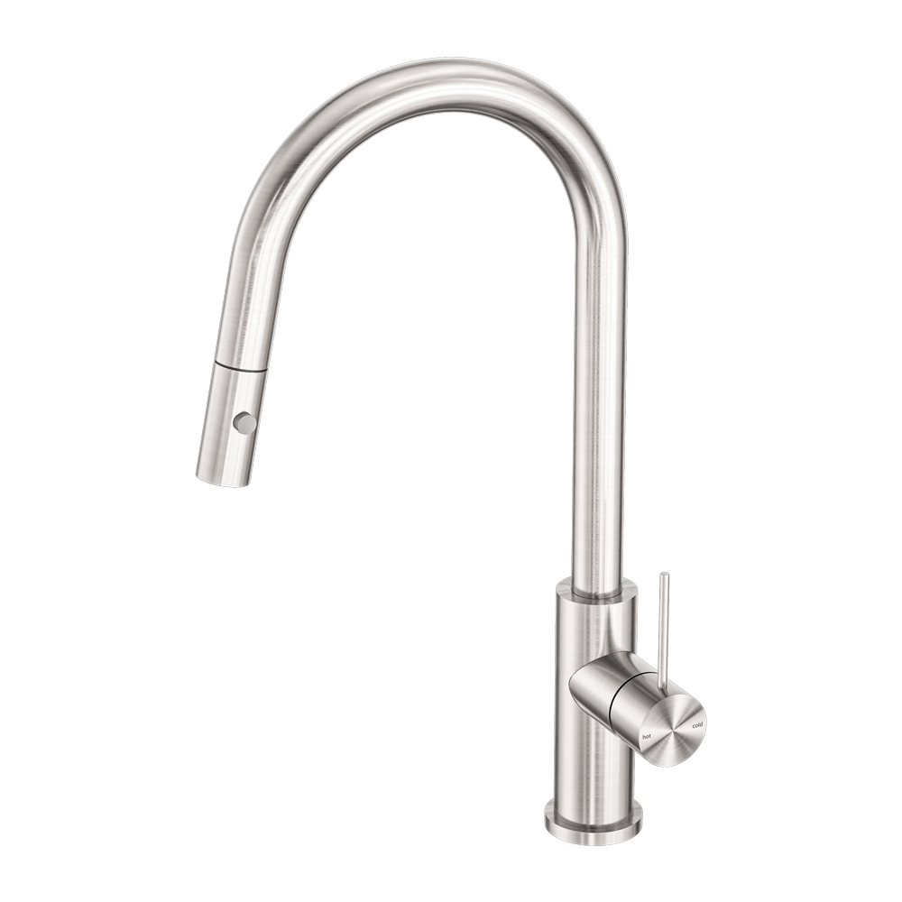 Nero Mixer Taps MECCA PULL OUT SINK MIXER WITH VEGIE SPRAY FUNCTION BRUSHED NICKEL (NR221908BN)