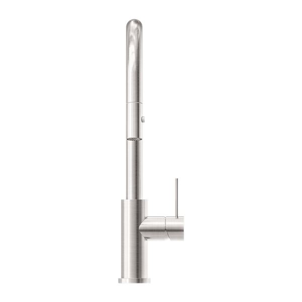 Nero Mixer Taps MECCA PULL OUT SINK MIXER WITH VEGIE SPRAY FUNCTION BRUSHED NICKEL (NR221908BN)