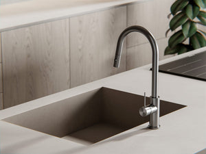 Nero Mixer Taps MECCA PULL OUT SINK MIXER WITH VEGIE SPRAY FUNCTION GUN METAL (NR221908GM)