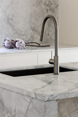Nero Mixer Taps MECCA PULL OUT SINK MIXER WITH VEGIE SPRAY FUNCTION GUN METAL (NR221908GM)