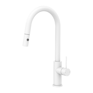Nero Mixer Taps MECCA PULL OUT SINK MIXER WITH VEGIE SPRAY FUNCTION MATTE WHITE (NR221908MW)