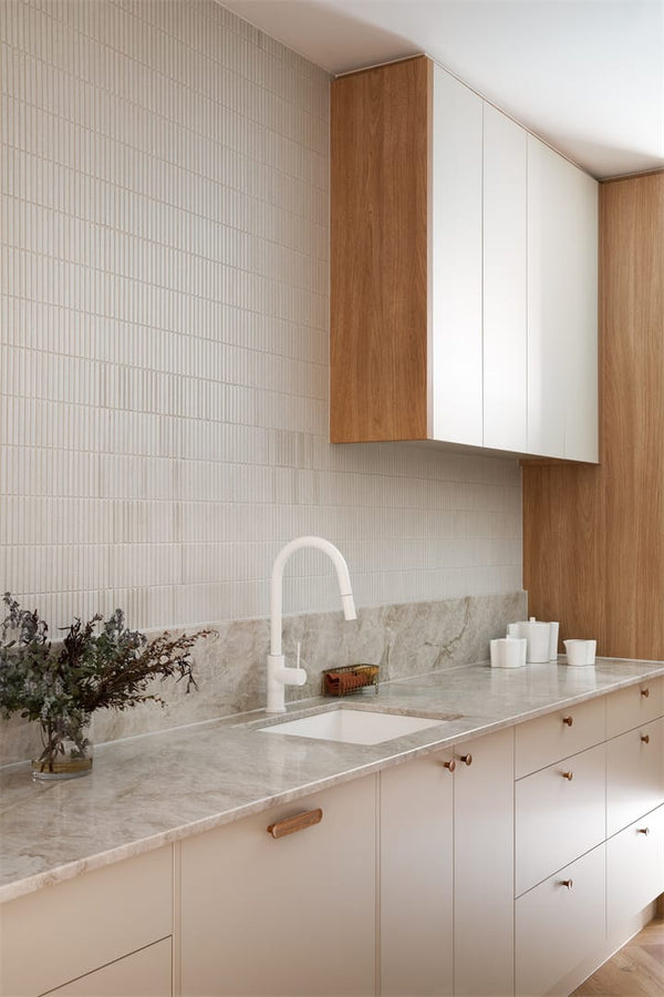 Nero Mixer Taps MECCA PULL OUT SINK MIXER WITH VEGIE SPRAY FUNCTION MATTE WHITE (NR221908MW)