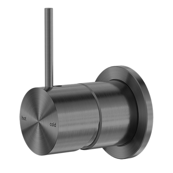 Nero Mixer Taps MECCA SHOWER MIXER 60MM HANDLE UP PLATE GUN METAL (NR221911JGM)