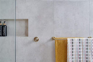 Nero Mixer Taps MECCA SHOWER MIXER 80MM PLATE BRUSHED GOLD (NR221911BG)